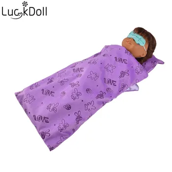 Luckdoll 5vnt/stiliaus lėlės miegmaišį nustatyti 18-colių Amerikos lėlės priedai, geriausia Kalėdų dovana vaikams