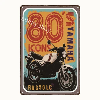 [Luckyaboy] Retro Motociklų Metalo Alavo Ženklai Plakatas Derliaus Pub Home Viešbutis, Baras, Klubas, Kavinė, Parduotuvė Dekoro AL020