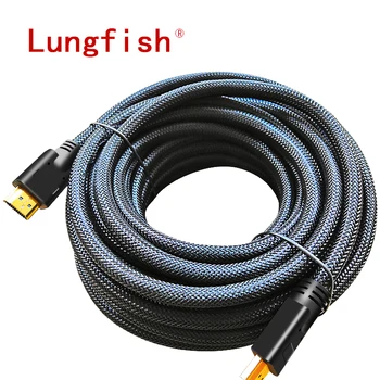 Lungfish Ilgio HDMI Kabelis 5m-7.5 m, 10m, 15m 20m Kabelis HDMI 1080P 3D Splitter Jungiklis PS4 LED TV Box xbox Projektorius Kompiuteris
