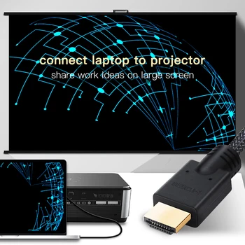 Lungfish Ilgio HDMI Kabelis 5m-7.5 m, 10m, 15m 20m Kabelis HDMI 1080P 3D Splitter Jungiklis PS4 LED TV Box xbox Projektorius Kompiuteris