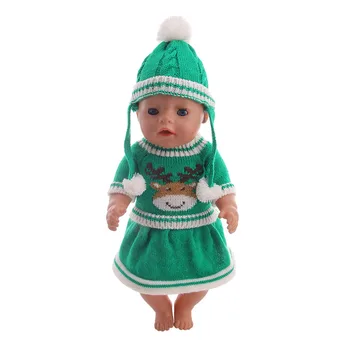 Lėlės Drabužių Kalėdų Skrybėlę Megztinis Tinka Kūdikių Naujas Bron Amerikos Ir 43cm Rebron Lėlės Žaislas ，Mūsų Kartos , Kūdikio Gimtadienio Dovana