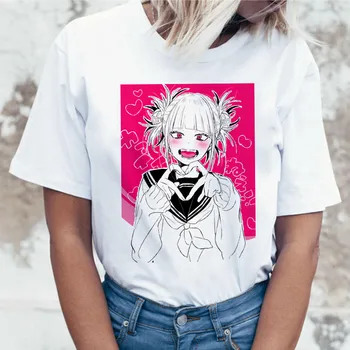 Lūs Los Himiko Toga t-shirt Animacinių filmų Marškinėliai Moterims Harajuku Boku No Herojus akademinės bendruomenės Anime T-shirt Spausdinti Marškinėlius Viršuje Tees Moteris
