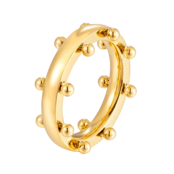 Madinga Žiedas Aukso Spalvos Nerūdijančio Plieno Moterims Moteriški Mini Kamuolius Piršto Žiedai Moterų Mados Juvelyrika Dovanos