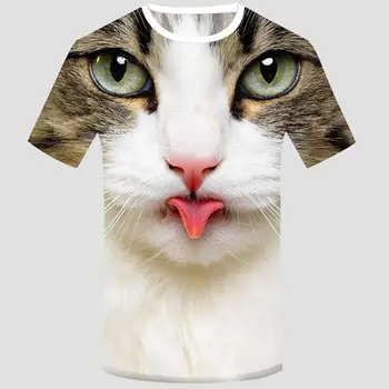 Mados 2020 Naujas Cool T-shirt Vyrai/Moterys 3d Marškinėlius Spausdinti dvi katės trumpomis Rankovėmis Vasaros Viršūnes Tees marškinėliai Male S-6XL
