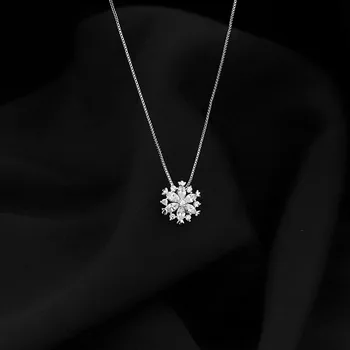 Mados 925 Sterling Silver pilnas Deimantų Planetą Pakabukas Karoliai Nuorodą Grandinės Paprastos Konstrukcijos Moterų Fine Jewelry Vestuves