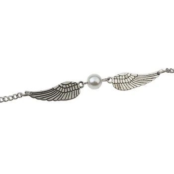 Mados danga grandinės apyrankė shellhard imitacija, perlų apyrankė plunksnų angelas sparnų vintage papuošalai dovanos moterims