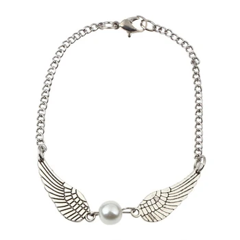 Mados danga grandinės apyrankė shellhard imitacija, perlų apyrankė plunksnų angelas sparnų vintage papuošalai dovanos moterims