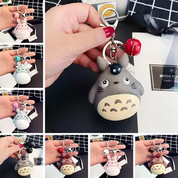 Mados Keychains Mielas Kawaii Kačiukas Katė Klavišą Grandinės Žiedas Anime Totoro 
