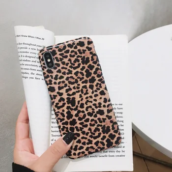 Mados Leopardas spausdinti Telefono dėklas Skirtas iphone 11 XS Max XR X Case For iphone 8 7 6S 6 plius Galinį Dangtelį Prabangus Minkštas Atvejais, Matinis Rubisafe