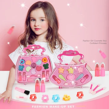 Mados Mergaičių sudaro Žaislų Rinkinys Apsimesti Žaisti Princesė Pink Makiažas Grožio Saugos netoksiškas Rinkinys Žaislai Padažu Kosmetikos Vaikų Dovanų
