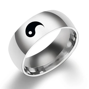Mados Paprastas Kinų Stiliaus Chi Žiedus Pora Kūrybos Yin Yang Punk Vyrams, Moterims, Aksesuarai, Papuošalai, Dovanos Draugams