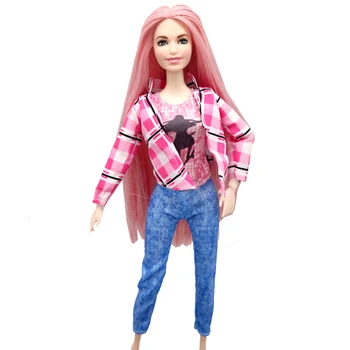 Mados Rankų darbo Barbie Priedai Dienos Aprangą Barbie Drabužių Kelnes Suknelė Lėlės, Drabužiai, Žaislai Vaikams Mergaitėms Dovanų