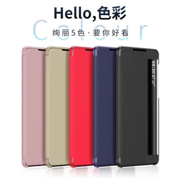 Mados Telefoną Atveju Xiaomi Redmi Pastaba 9A 9S 9 9C Knygos Odos Nuolatinis Tendencija PU Atveju Prabanga Anti-rudenį Smart Veidrodis, Flip Dangtelis