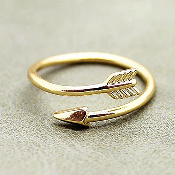Mados Tonas Aukso Žiedus Moterims Reguliuojamas Rodyklių Atidaryti Karka Žiedas Papuošalai Iš Nerūdijančio Plieno Žiedas Bague Femme Papuošalai