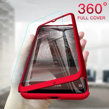 Mados Ultra Plonas 360 Laipsnių Telefono Atveju, Huawei P Smart Y6P Y7P Y5P Plius 2019 2020 Su Stiklo Ekrano Plėvelė Apsaugos Dangtelis