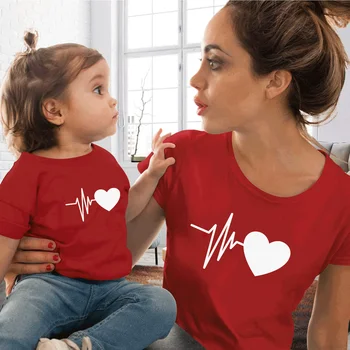 Mados Šeimos derinti drabužius Mamytė Ir Man Marškinėliai Motina Ir Dukra Šeimos Drabužių Mama, print T-shirt Baby Mergaičių Drabužiai