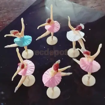 MagiDeal 12 vnt. Maža Balerina Mini Baleto Mergina Baby Shower Džiaugtis Dovana Krikštynų Šalies Stalo Ballerina Apdailos Amatai