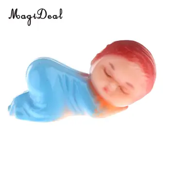MagiDeal 24pcs Mini Miega Kūdikis Duomenys Lėlė Berniukas, Mergaitė, Baby Shower Už Šalies Pagalvių Užpildas Lentelė Namo Apdaila -Plastikinės