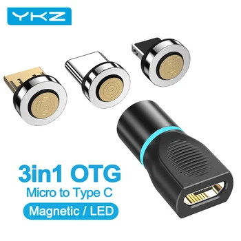 Magnetinio Adapterio Tipas-C Micro USB Apšvietimo Adapteris Keitiklis Jungtis Remti Įkrovimo Duomenų Perdavimo Xiaomi 