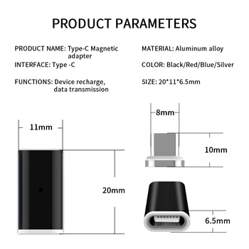 Magnetinio Adapteris USB Tipo, C Tipo-C Konverteris Huawei 30 pro 