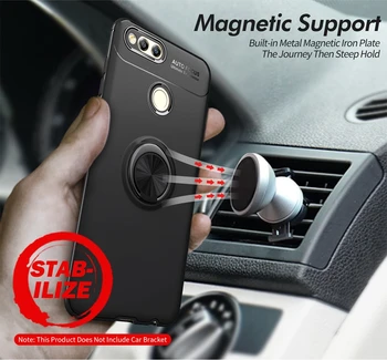 Magnetinio Automobilio Savininkas Atveju, Huawei P10 P20 Lite 30 Pro Nova 3 3i 5 5i Garbę 10 10i 20 Pro P Smart Plus 2019 Z Laikiklis 360 Žiedas