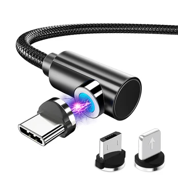 Magnetinio Kabelis, LED Micro USB C Tipo Kabelio 