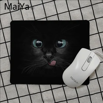 Maiya Aukščiausios Kokybės Juoda Katė graži akis, Klaviatūra, Žaidimų MousePads populiariausi Didmeninė Žaidimų Padas pelės
