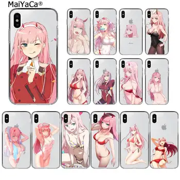 MaiYaCa Nulis Du Darling į FranXX Anime Naujovė Telefono dėklas skirtas iphone 12 pro max SE 2020 m. 11 pro XS 8 7 6 6S Plus X 5S SE XR