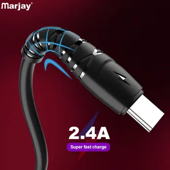 Marjay C Tipo Greito Įkrovimo Kabelis Samsung S9 S10 S8 Greitas Įkroviklis USB-C Kabelio Xiaomi Redmi Laidas Duomenų Laidą Huawei 30