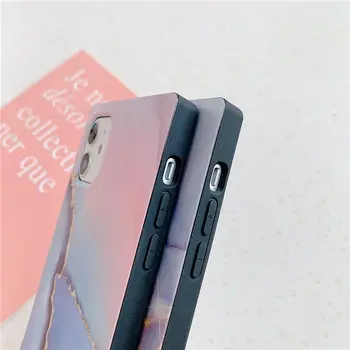 Marmuro Tekstūros Aikštėje Telefono dėklas Skirtas iPhone 12 11Pro Max XR XS Max 7 8 Plus X SE 2020 atsparus smūgiams Galinį Dangtelį iPhone 11 11Pro