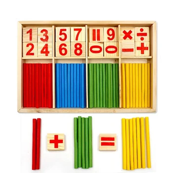 Matematikos Manipulatives Mediniai Skaičiavimo Lazdelės Kūdikių, Vaikų Ikimokyklinio Švietimo Žaislai, Dovanos GYH