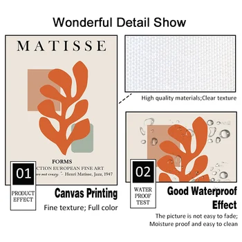 Matisse Mergina Linijos Abstrakčiai Tropinių Augalų Sienos Meno Tapybos Drobės Šiaurės Plakatai Ir Spausdina Sienos Nuotraukas, Už Kambarį