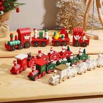 Mažai Traukinio Medinių Kalėdų Dekoracijas Namuose Kalėdos Kalėdų Dekoro 2020 Naujųjų Metų 2021 Kalėdų Papuošalai Kalėdų Noel
