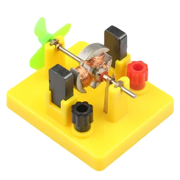 Mažas nuolatinės Srovės Variklio Modelis su Ventiliatoriumi Fizinė linija, Eksperimento Vaikams Žaislas Švietimo žaislai, vaikų dovanos, plastiko