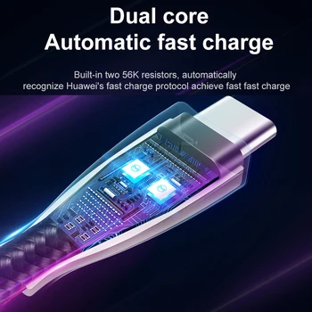 Mcdodo C Tipo LED Šviesos 5A Super Greitas Įkrovimas USB-C duomenų kabelis Laido Telefoną 