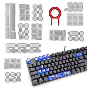 Mechaninė Žaidimų Klaviatūra Pelėsių Kompiuteris PC Gamer Pet Leteną keycaps Silikono Formų Formavimo Priemonės