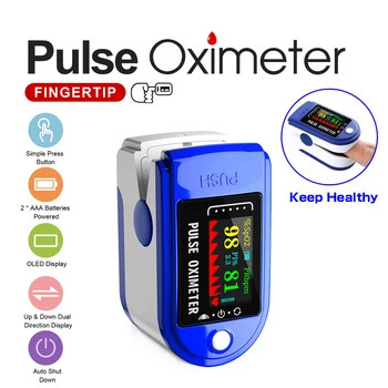 Medicinos Skaitmeninį Piršto Pulse Oximeter Medicinos Kraujo Deguonies Įsotinimo Metrų Piršto SPO2 PR Širdies ritmo Monitorius Sveikatos Priežiūros+BOX