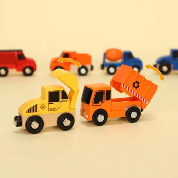 Medienos Magnetinio Traukinio Plokštumos Medienos Geležinkelio Bėgių Automobilių, Sunkvežimių Reikmenys Žaislas Medienos Žaislas Vaikams Tinka Medienos thoma s Biro Dainos Dovanos