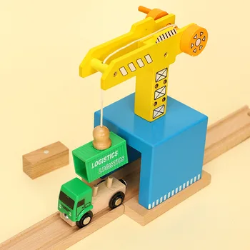 Medienos Magnetinio Traukinio Plokštumos Medienos Geležinkelio Bėgių Automobilių, Sunkvežimių Reikmenys Žaislas Medienos Žaislas Vaikams Tinka Medienos thoma s Biro Dainos Dovanos