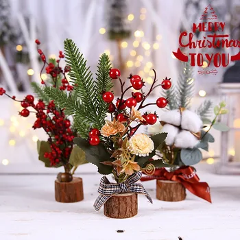 Medinių Kalėdų Papuošalai PET Multi-stiliaus Darbastalio Papuošalai Kalėdų Dovana Kalėdų Mažas Kalėdų Eglučių Papuošalai Naujųjų Metų 2021
