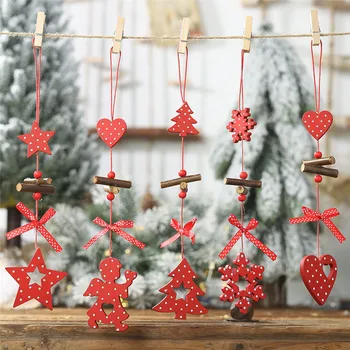 Medinė Briedžio Kalėdų Eglutės Pakabinti Pakabukas Ornamentai, Medžio Amatų Laišką plokštės, durys, durų Apdaila, Namų Navidad 2021 Kalėdos naujieji Metai