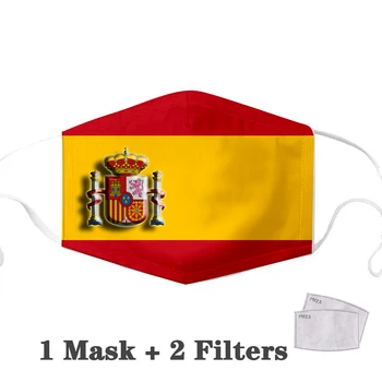 Medvilnės Kaukė ispanijos Vėliava Daugkartiniai Ispanijos Kaukės 3D Spausdinimo Filtras Kaukės Anglies Įterpti Anti-dulkių Kd2.5 Kaukė Pakilti Iš Pelenų