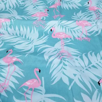 Medvilnės Ruoželinio Audinio Flamingo Spausdinti Kratinys Tekstilės Audiniai 