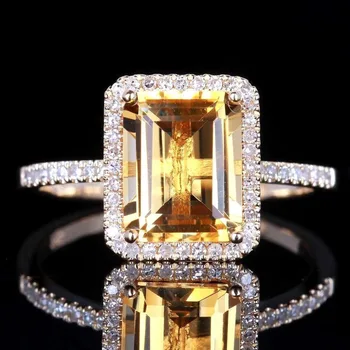 MENGYI Prabanga Moterų Mergina Crystal CZ Akmens Žiedas Boho 9 2 5y Balta Geltona Žiedas Žada Sužadėtuvių Žiedai Moterims