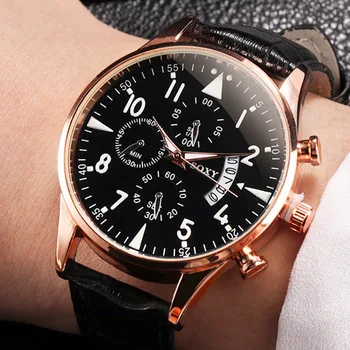 Mens Watch Laikrodis relogio masculino SOXY vyriški Laikrodžiai Klasikinis Aukso Kalendoriaus Kvarco Vyrų Kvarcinis Laikrodis Šviesos saati valandas