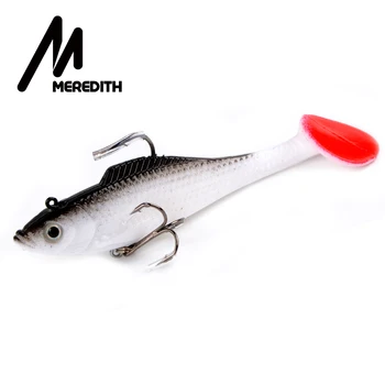 Meredith žvejybos 3pcs 27g 12cm ilgio uodega žvejybos reikmenys, minkšti jaukai Wobblers minkštas švinas žuvų žvejybos masalas, šviesos JXJ01-12