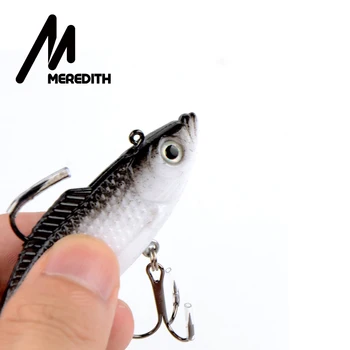 Meredith žvejybos 3pcs 27g 12cm ilgio uodega žvejybos reikmenys, minkšti jaukai Wobblers minkštas švinas žuvų žvejybos masalas, šviesos JXJ01-12