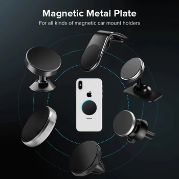 Metalinės plokštelės disko magnetas automobilio, mobiliojo telefono laikiklis metalo lipdukas magnetinio mobiliojo telefono laikiklis, automobilio rėmo magnetais mobiliojo telefono laikiklis
