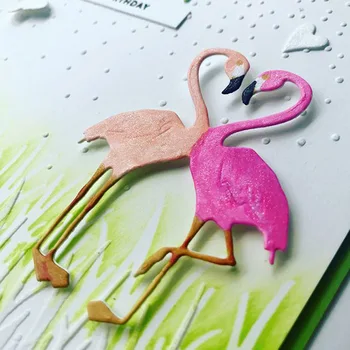 Metalo pjovimo miršta flamingo širdies gyvūnų die cut pelėsių Scrapbooking popierius korteles popieriaus amatų peilis formų trafaretai naujas 2019