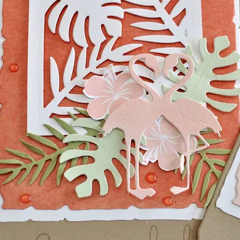Metalo pjovimo miršta flamingo širdies gyvūnų die cut pelėsių Scrapbooking popierius korteles popieriaus amatų peilis formų trafaretai naujas 2019